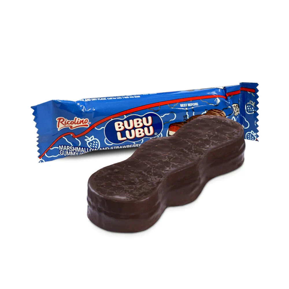 Ricolino Bubulubu Chocolate and Strawberry Marshmallow 8pck x 35g (Mexico)