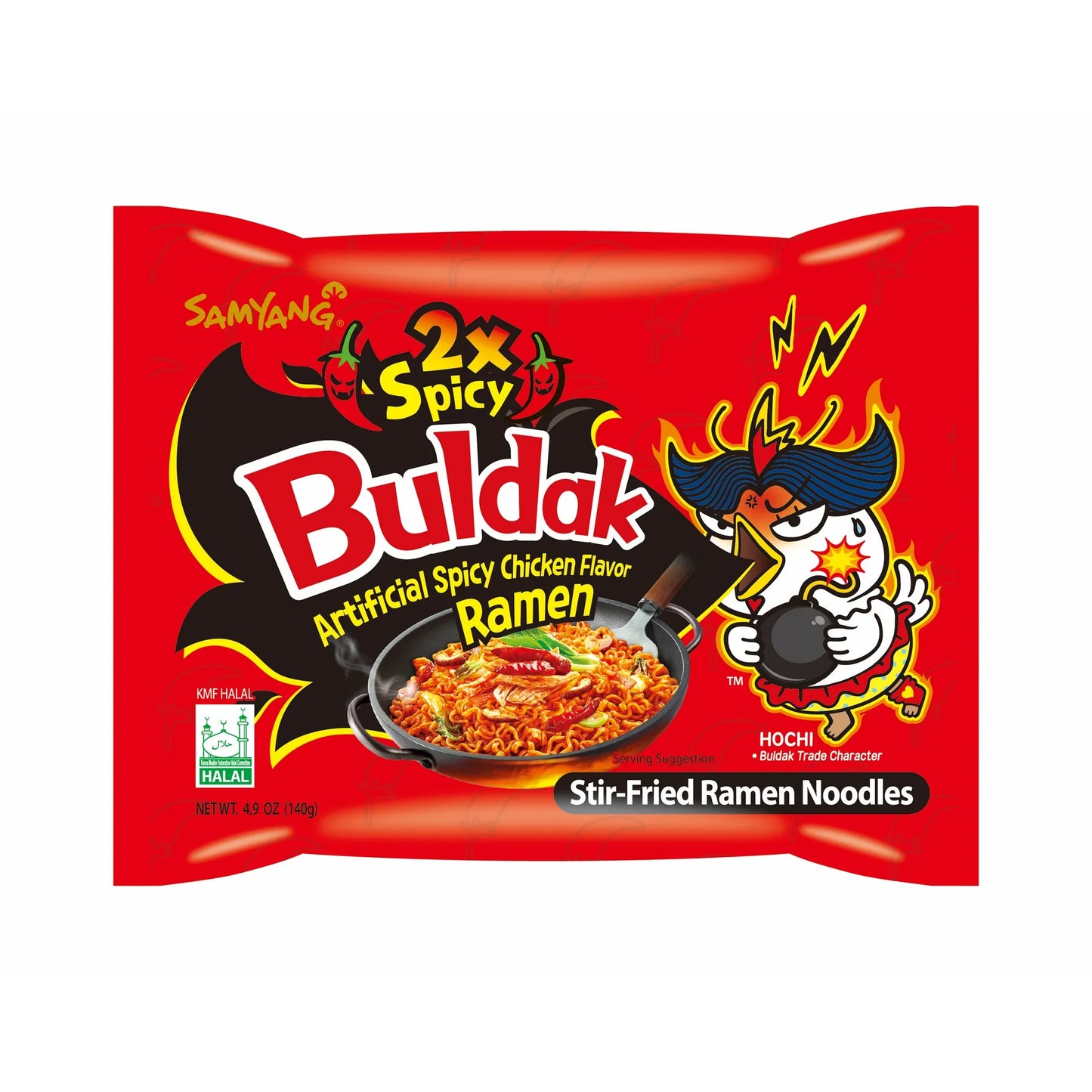 Buldak Spicy Chicken Ramen 2x Spicy 5pck (Korea)