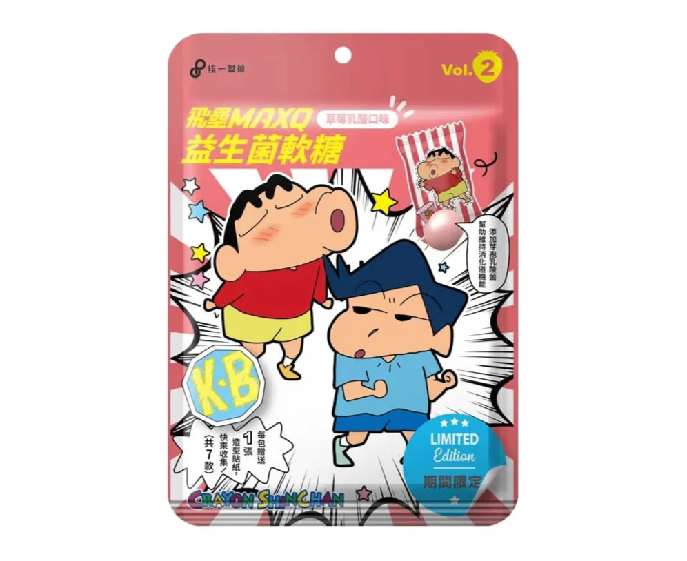 Feilei MaxQ Chew Strawberry Candy 60g x Crayon Shin-chan (Taiwan)