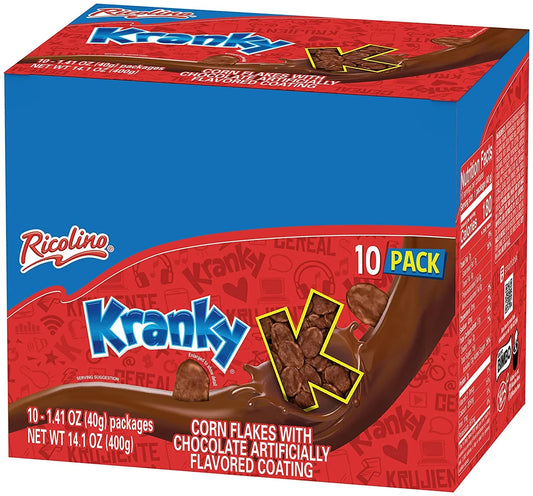 Ricolino Kranky Corn Flakes with Chocolate 10pck x 40g (Mexico)
