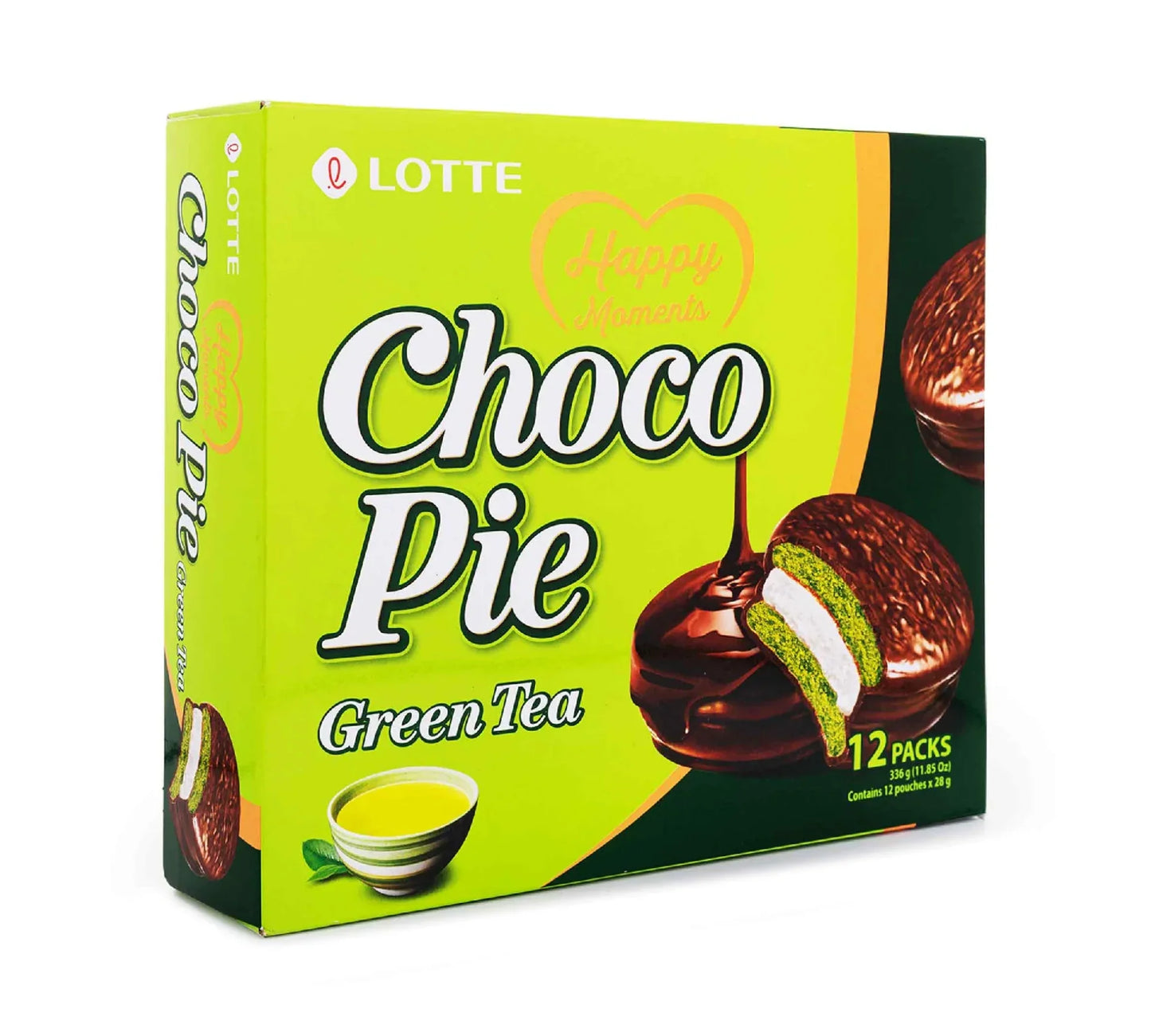 Lotte Choco Pie Green Tea (12 Pack) (Korea)