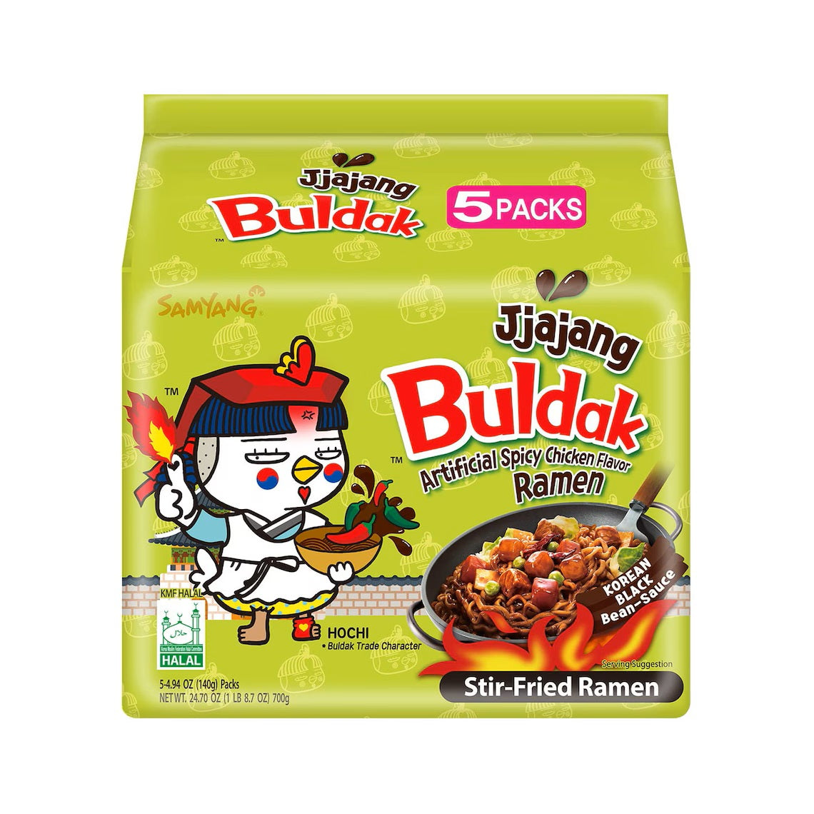 Buldak Spicy Chicken Jjajang Ramen 5pck (Korea)