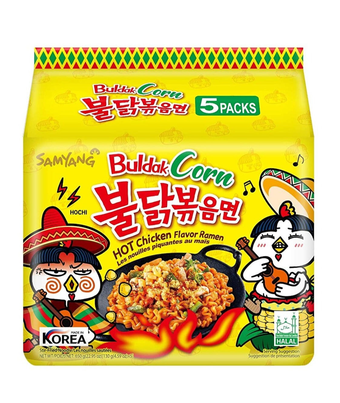 Buldak Spicy Chicken Ramen Corn 5pck (Korea)