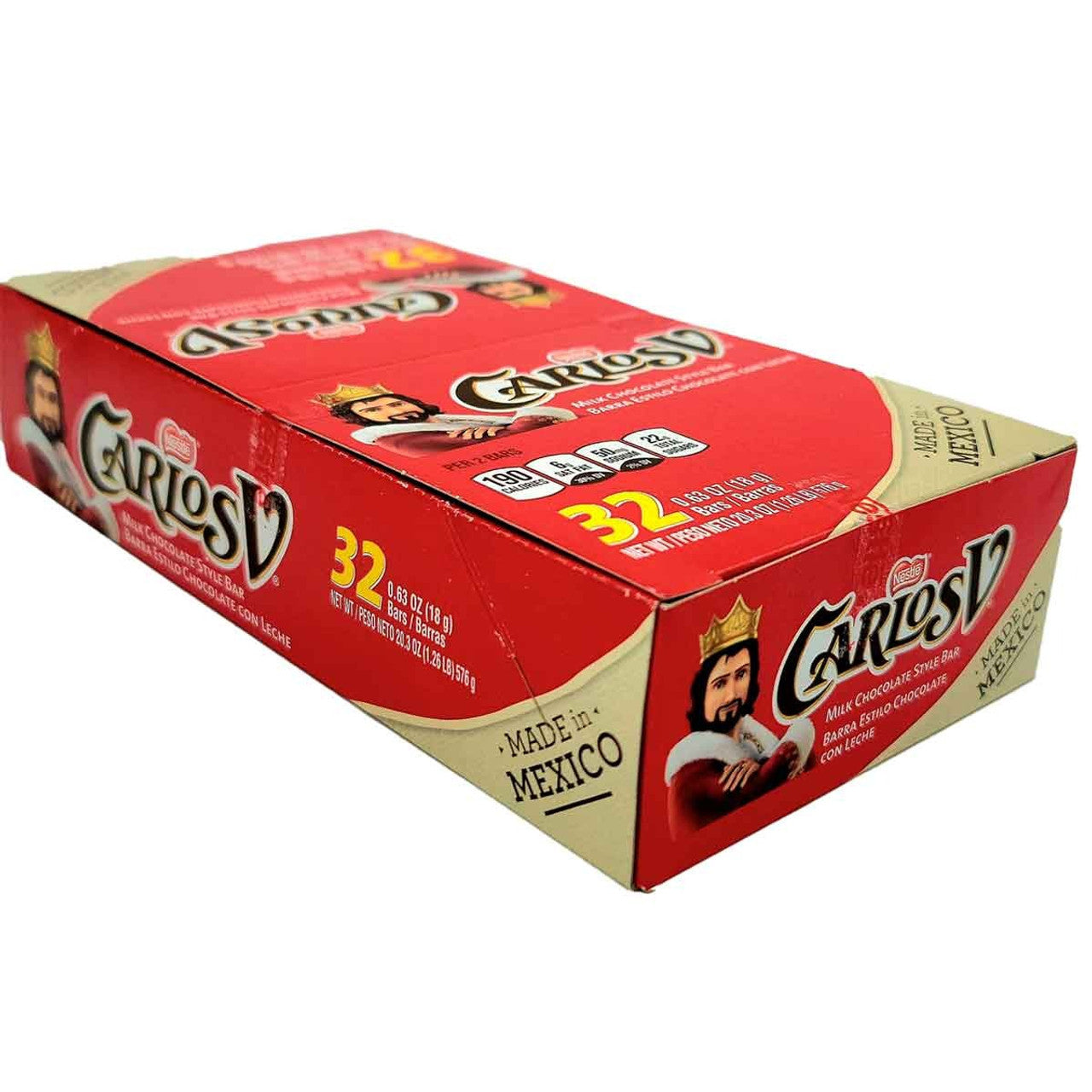 Nestle Carlos V Milk Chocolate Bar 32pck x 18g (Mexico)