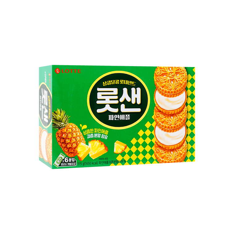 Lotte Pineapple Sandwich Cookie 315g (Korea)