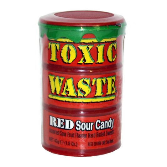 Toxic Waste Red Ultra Sour Candy Drum (USA)