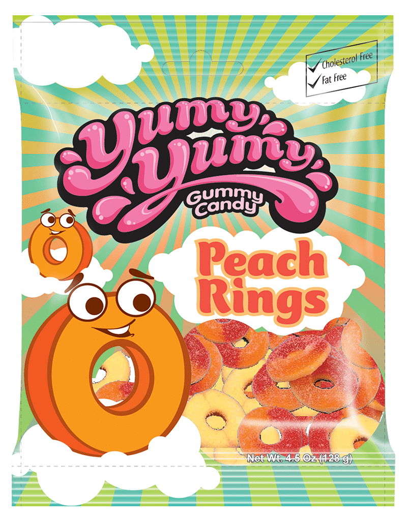 Yumy Yumy Gummy Candy Peach Rings (Turkey)