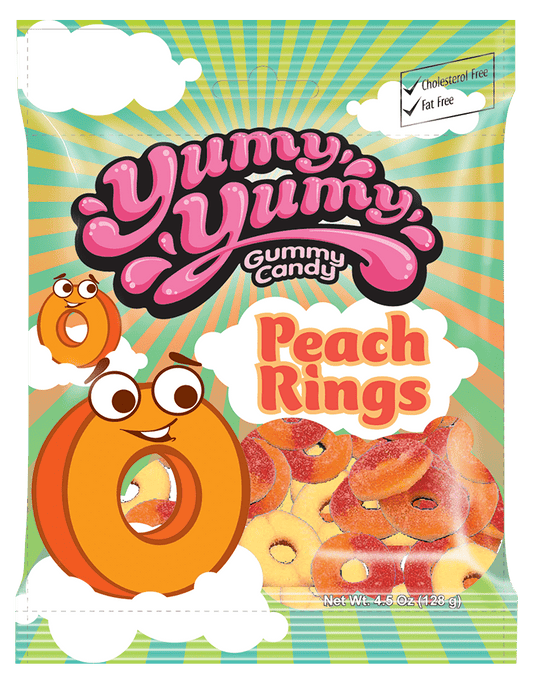 Yumy Yumy Gummy Candy Peach Rings (Turkey)