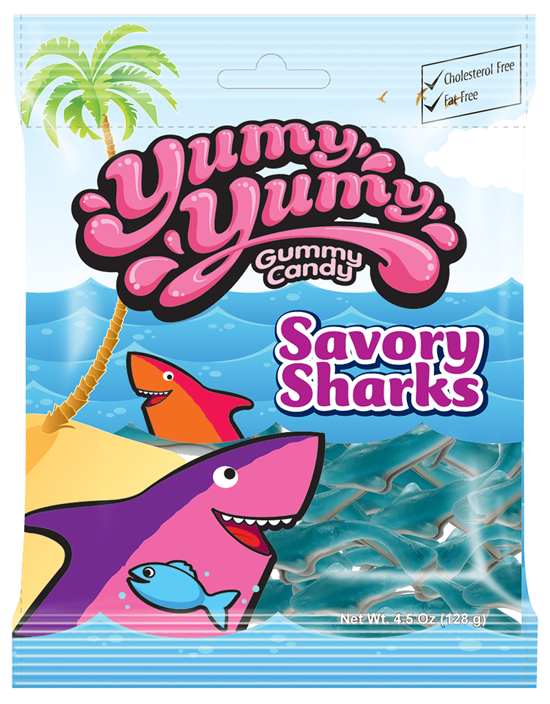 Yumy Yumy Gummy Candy Savory Sharks Blackberry (Turkey)