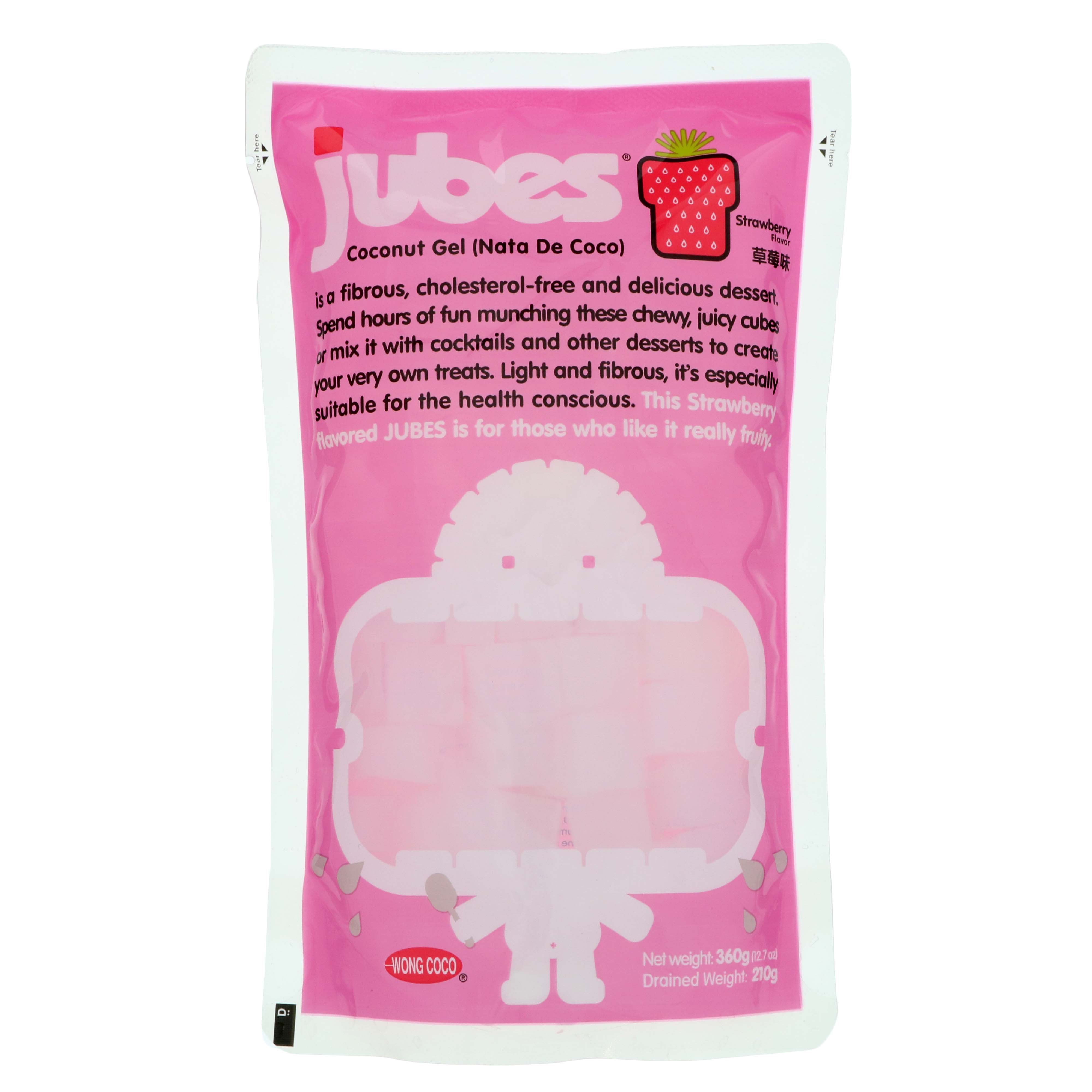 Jubes Coconut Gel Strawberry Flavor (Indonesia)
