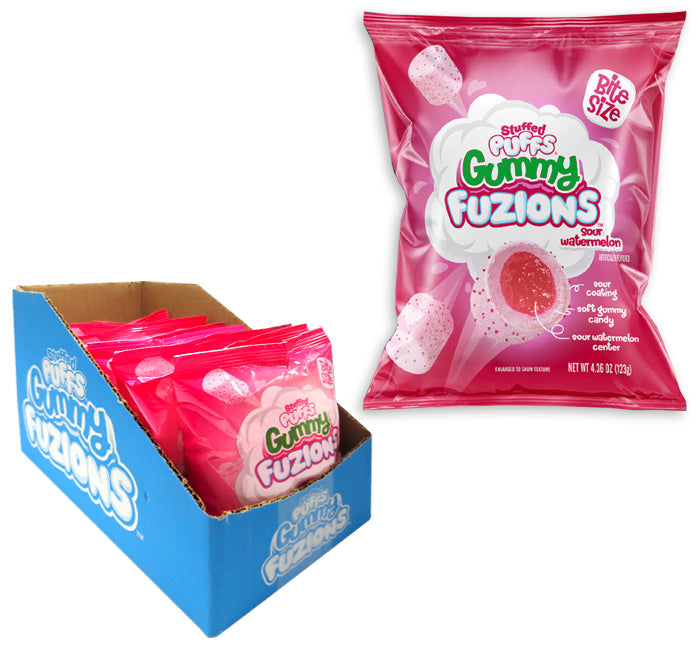 Stuffed Puffs Fuzions Gummy Sour Watermelon 123g (United States)