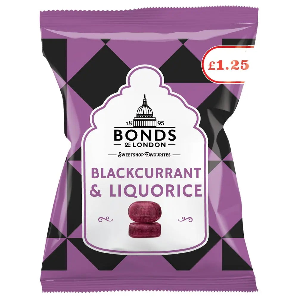 Bonds Blackcurrant Licorice 12Pck x 120g (UK)