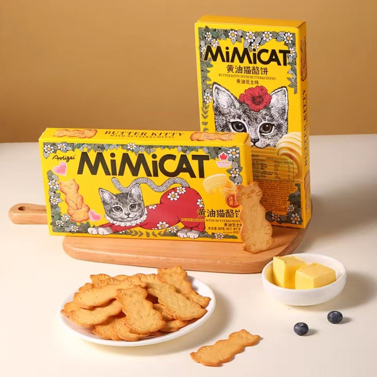 MiMiCAT Butter & Cheese Cookies 80g (China)
