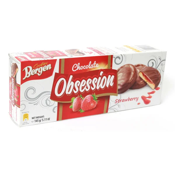 Bergen Cookies - Strawberry Jelly 128g (Poland)