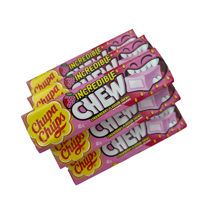 Chupa Chups Incredible Chew Strawberry 20pck (Netherlands)