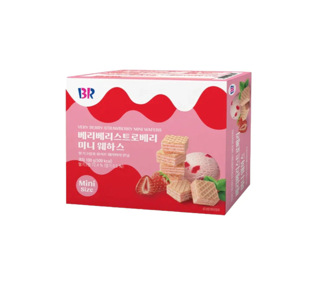 Baskin Robbins Very Berry Strawberry Mini Wafers – 100g (Korea)