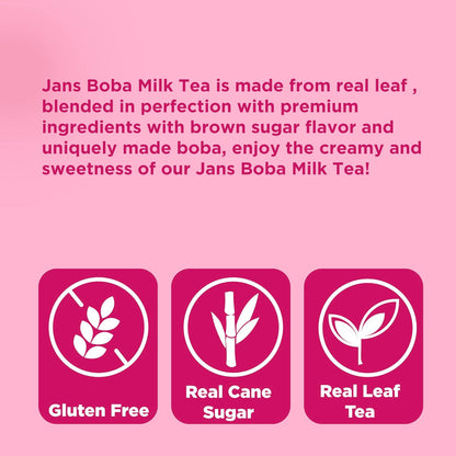 Jans Boba Milk Tea 490ml (Vietnam)