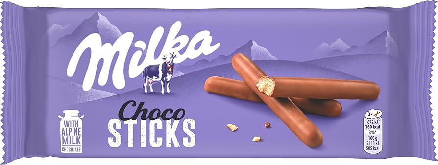 Milka Choco Lila Stix 112g (Czech Republic)