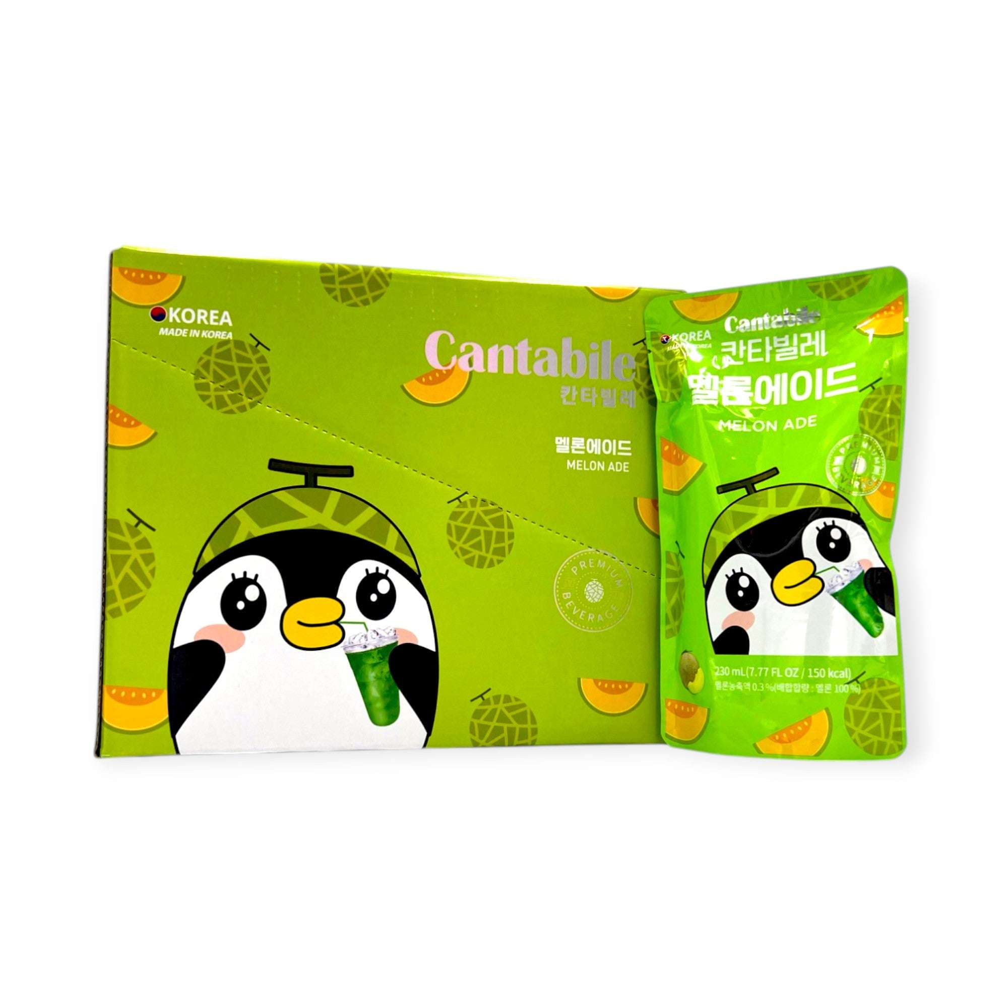Cantabile Melon Ade Pouch Drink 230ml (Korea)