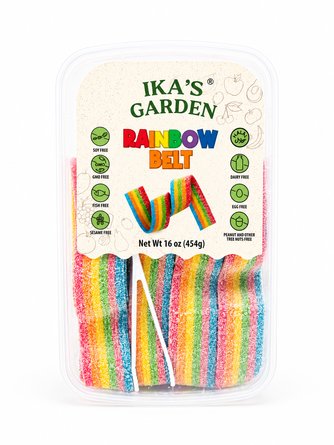 Ika's Garden Sour Belts Rainbow 454g