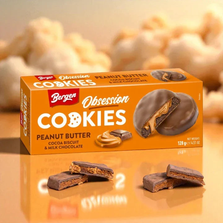 Bergen Cookies - Peanut Butter & Milk Choco 128g (Poland)