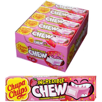 Chupa Chups Incredible Chew Strawberry 20pck (Netherlands)