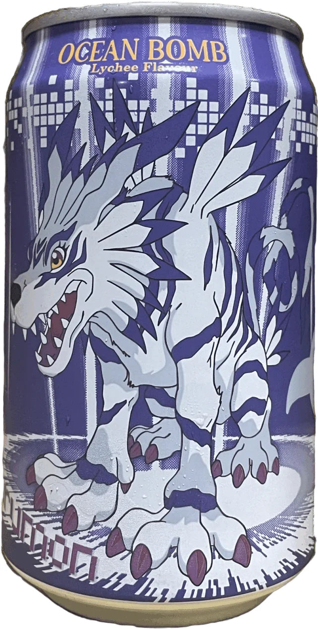 Ocean Bomb Digimon Garurumon Lychee Flavor 330ml (China)