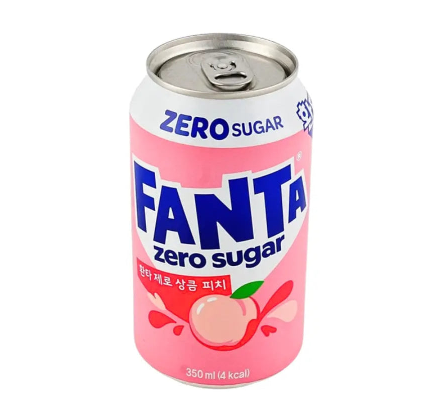 Fanta Zero Sugar Refreshing Peach 350ml (Korea)