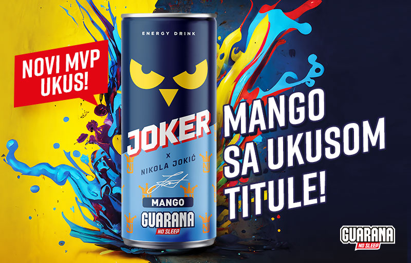 Guarana Nikola Jokic Joker Mango Energy Drink (Serbia)