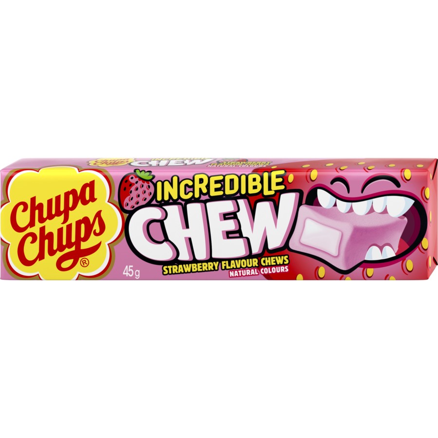 Chupa Chups Incredible Chew Strawberry 20pck (Netherlands)