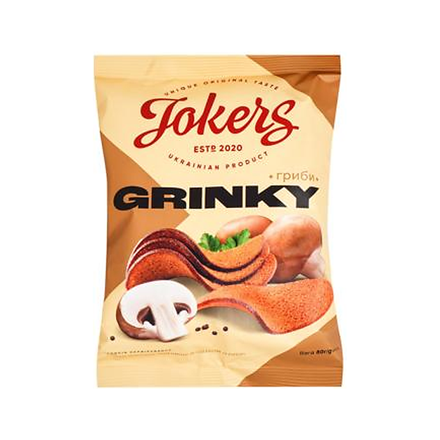 Jokers Grinky Mushroom Flavor Rye Chips 80g (Ukraine)