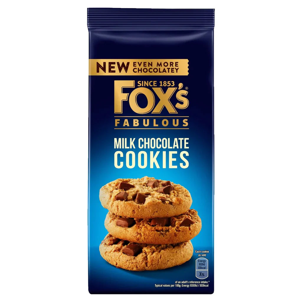 Fox's Chocolatey Choc Chunk Cookies Milk Chocolate 180g (UK)