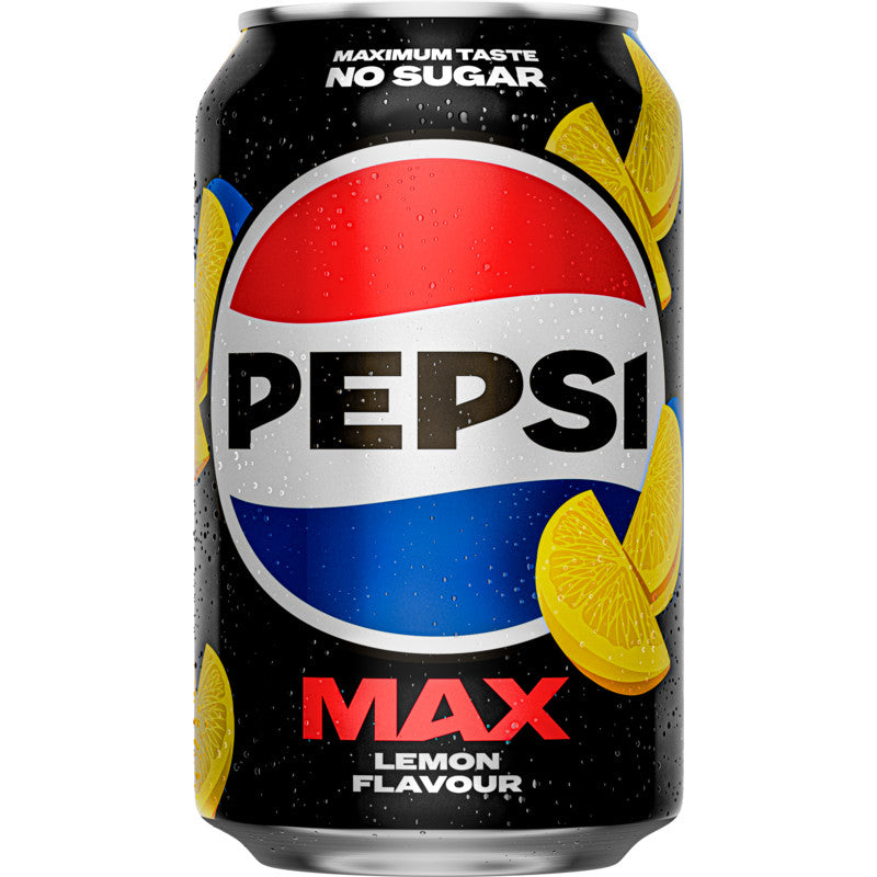 Pepsi Max Lemon No Sugar 330ml (Denmark)