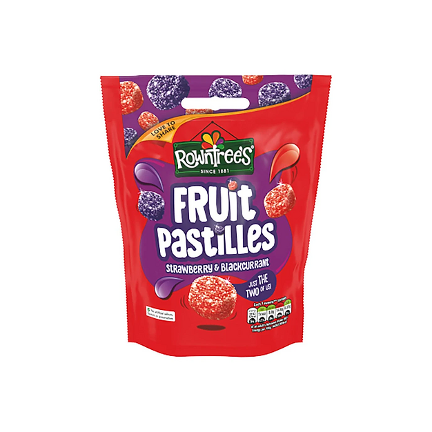 Rowntree's Fruit Pastilles Strawberry & Blackcurrant 143g (UK)