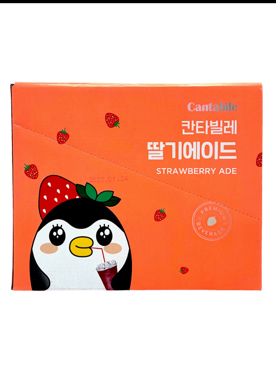 Cantabile Strawberry Ade Pouch Drink 230ml (Korea)