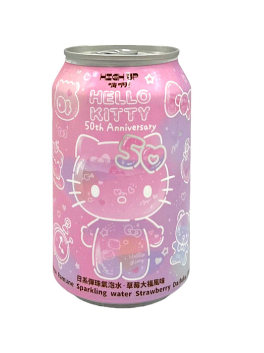 Hello Kitty Ramune Soda Strawberry Daifuku 330ml (Taiwan)