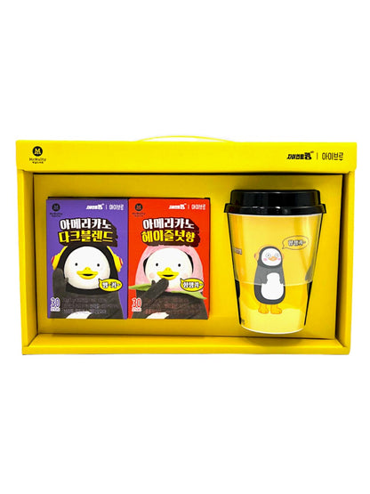 Instant Coffee Set with Reusable Cup (Korean Gift Box)