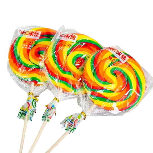 Twist Rainbow Lollipops 10 pieces (China)