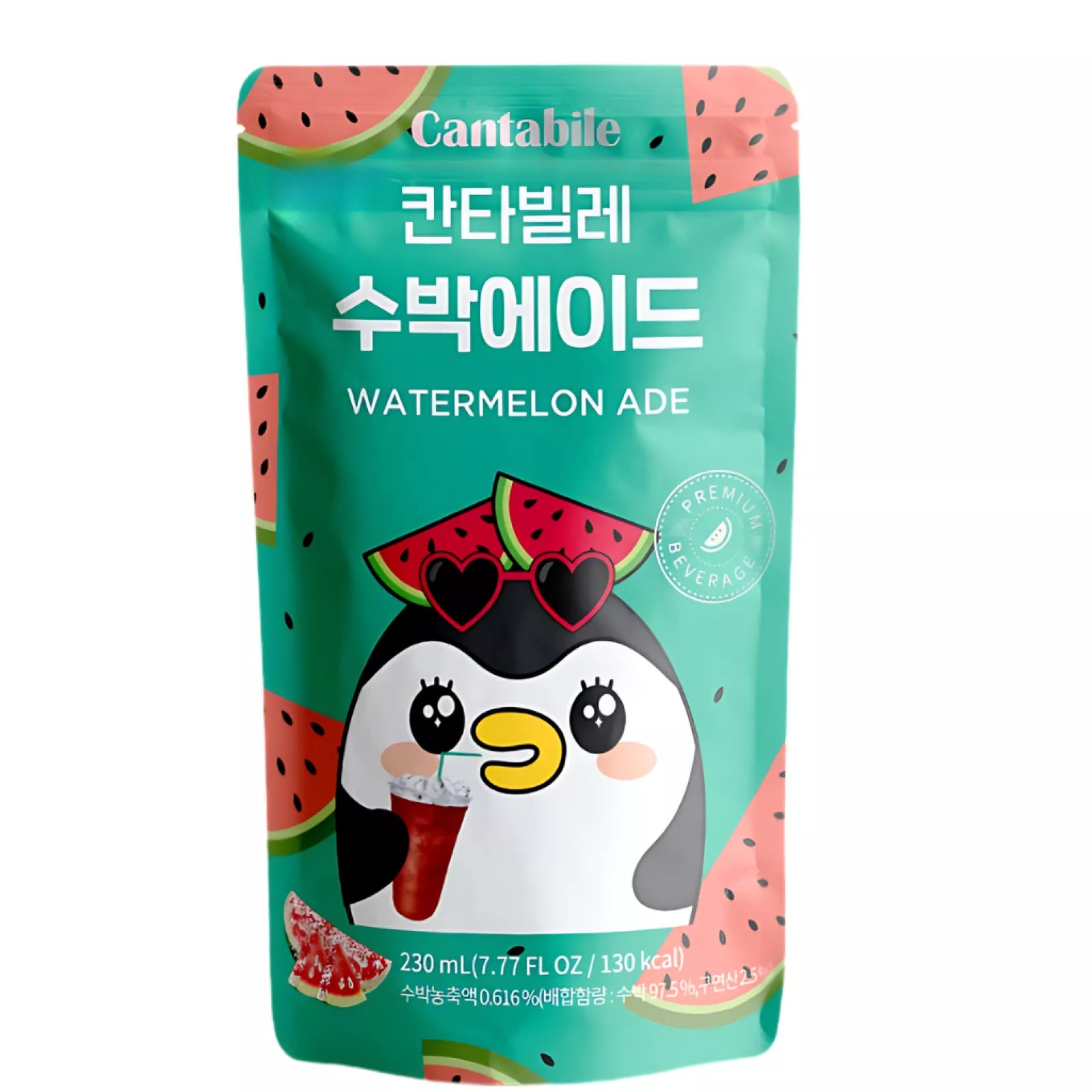 Cantabile Watermelon Ade Pouch Drink 230ml (Korea)
