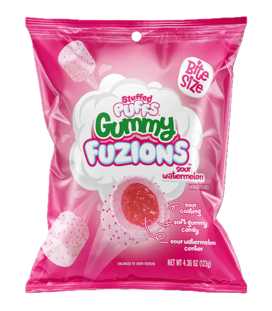 Stuffed Puffs Fuzions Gummy Sour Watermelon 123g (United States)