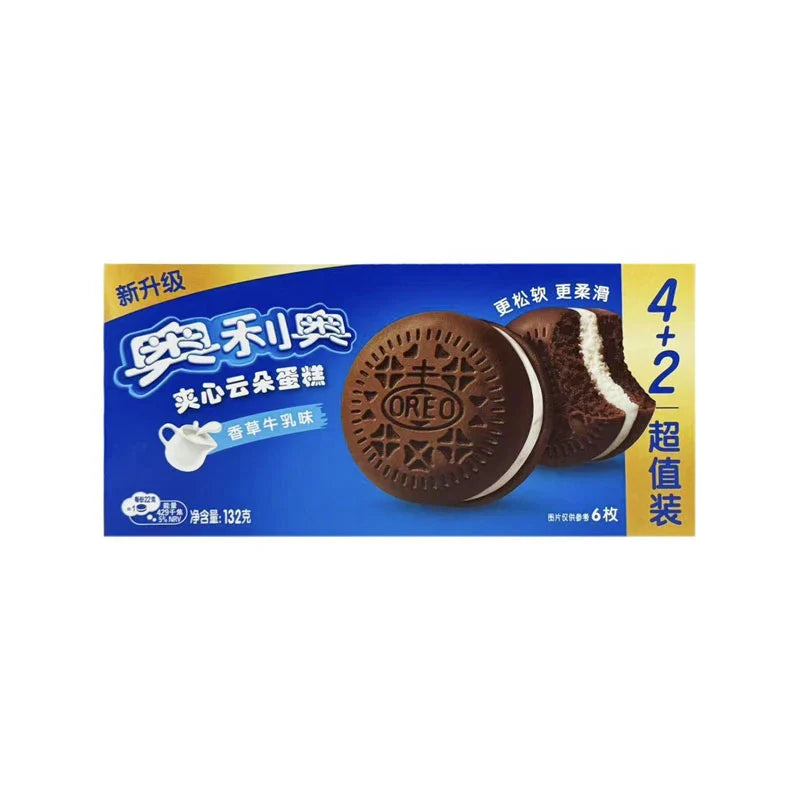 Oreo Soft Cake Vanilla & Milk 132g (6pk) (China)