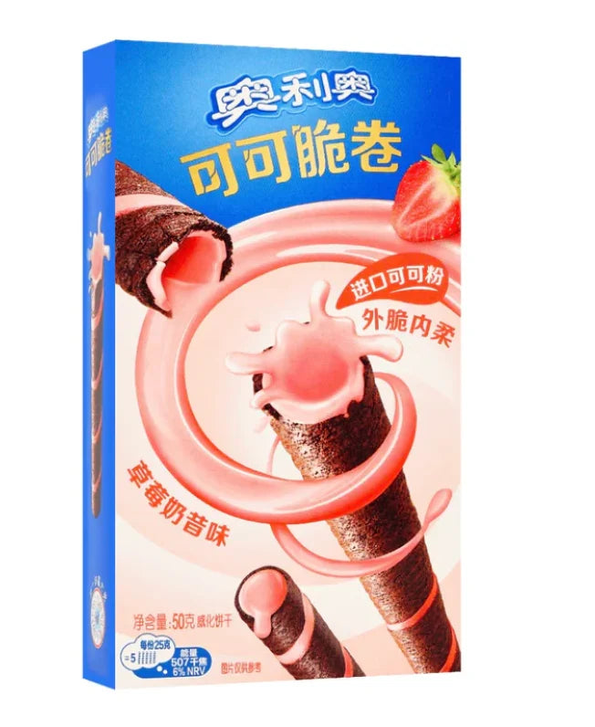 Oreo Wafer Rolls Strawberry Milkshake 50g (China)