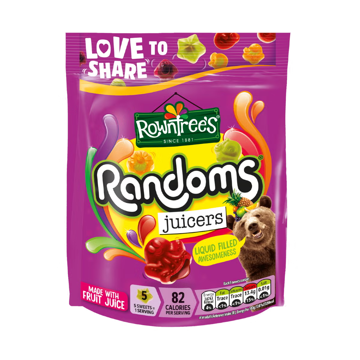 Rowntree's Randoms Juicers Sweets 140g (UK)