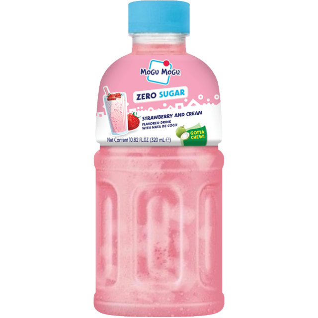 Mogu Mogu Strawberry & Cream Nata de Coco 320ml (Thailand)