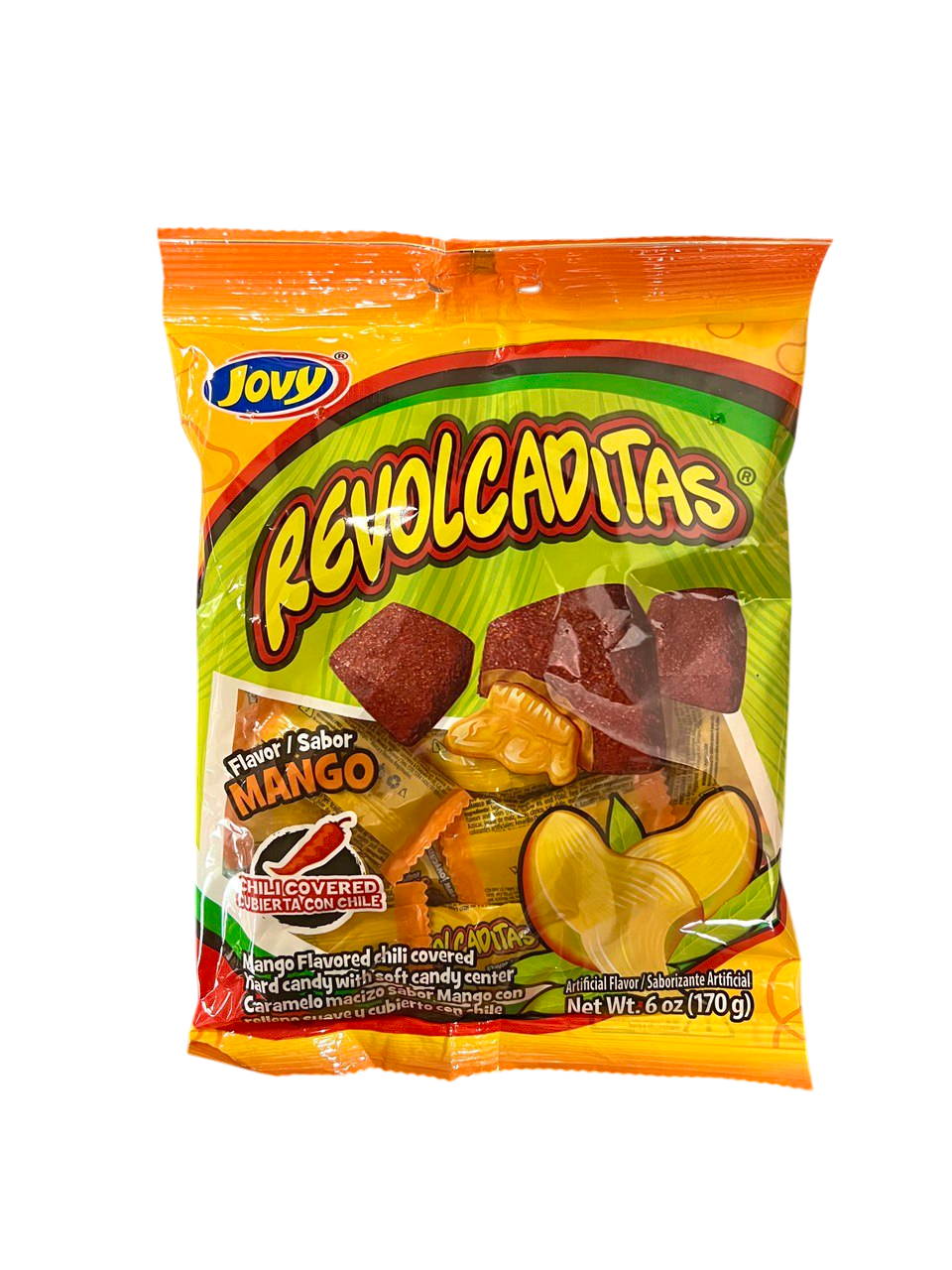 Jovy Revolcaditas Mango flavor Chili Covered Candy 170g (Mexico)
