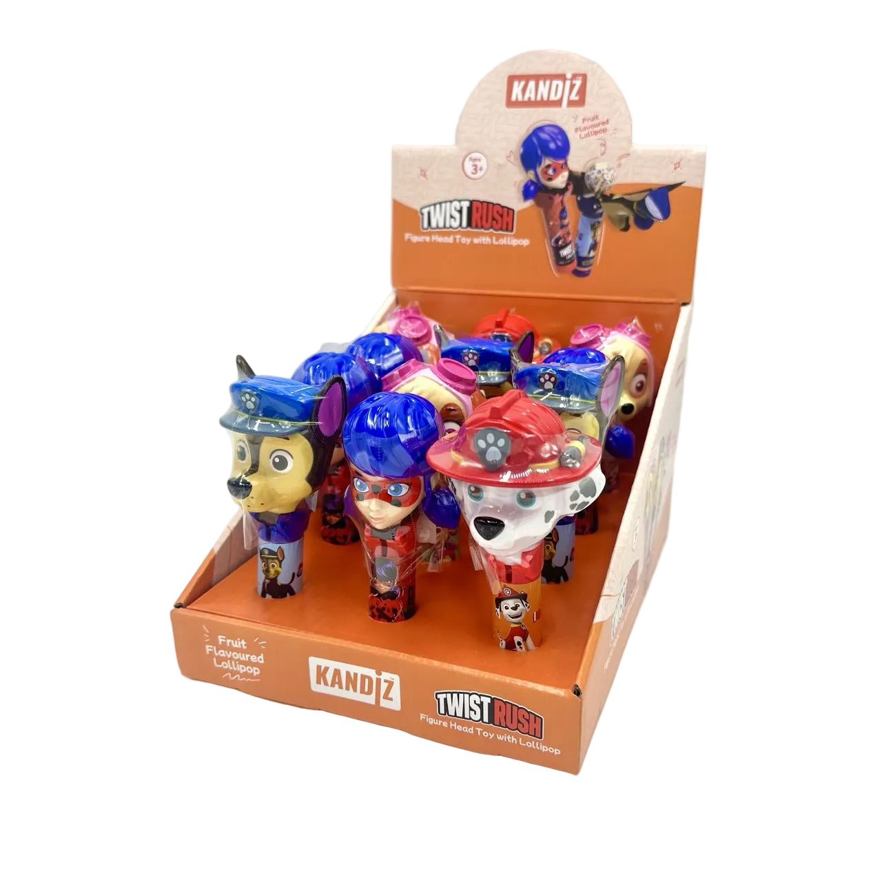 Nickelodeon Twist Rush Paw Patrol Mix Character Lollipop 16g (Turkey)