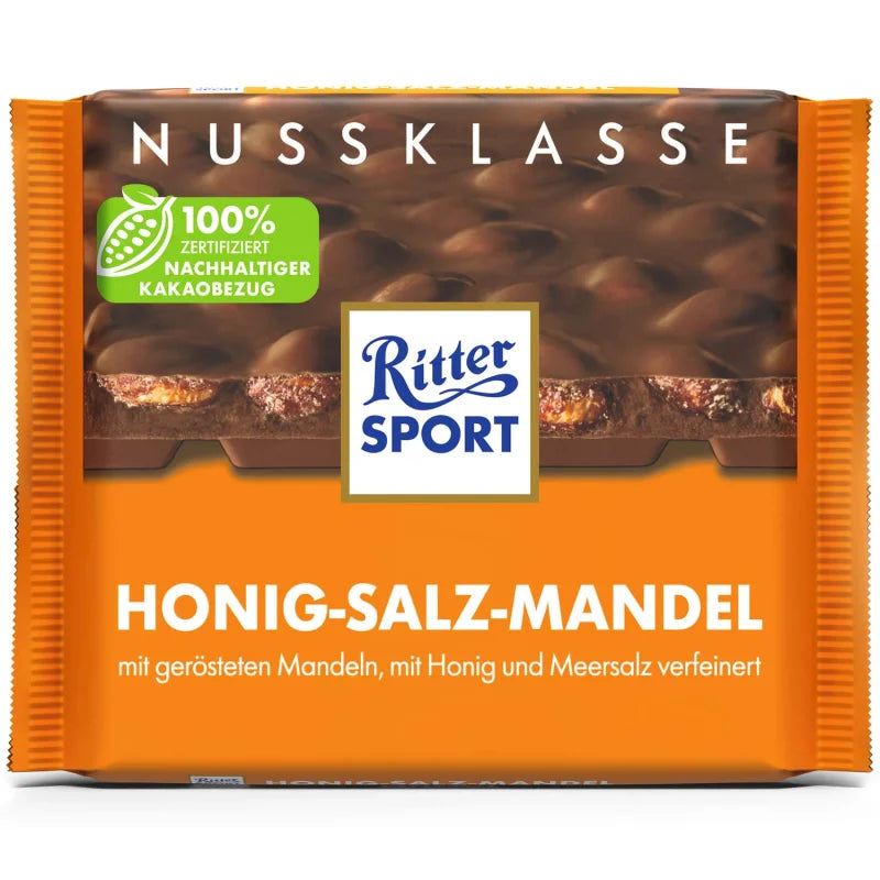 Ritter Sport Milk Honey Salt Whole Almond 100g (Germany)