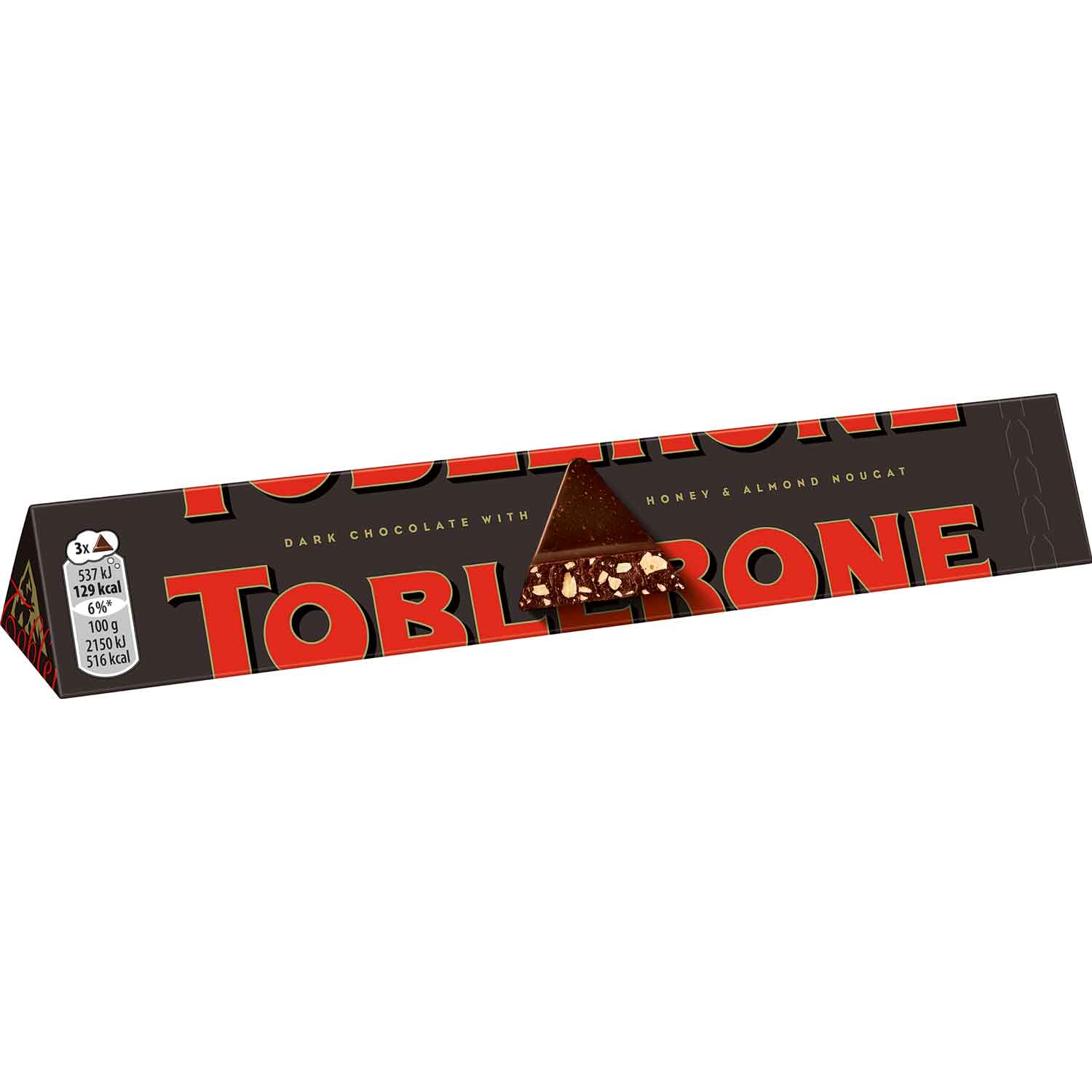 Toblerone Dark Chocolate With Honey & Almond Nougat (Switzerland)