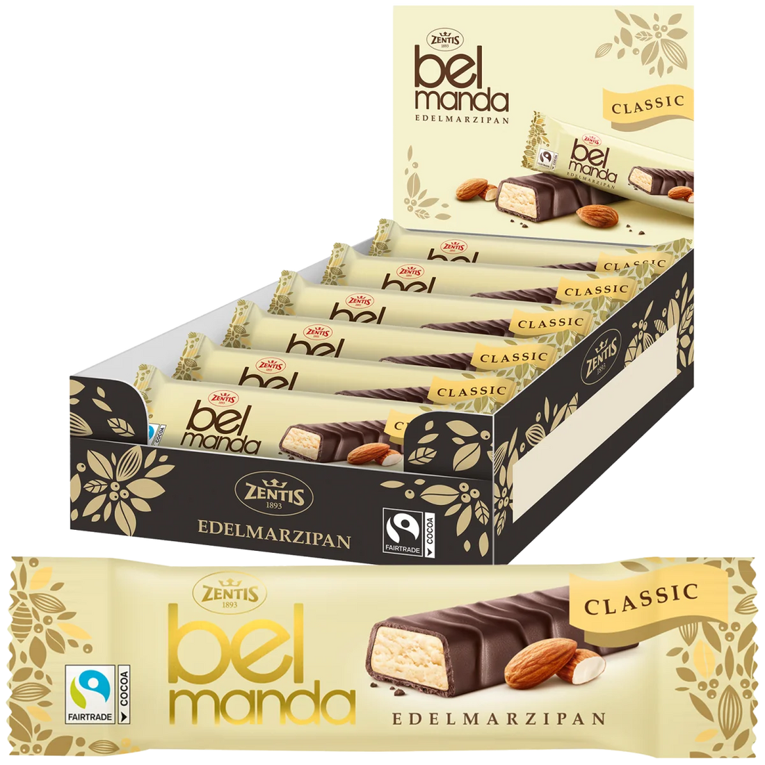 Zentis Belmanda Marzipan Riegel 40g (Germany)